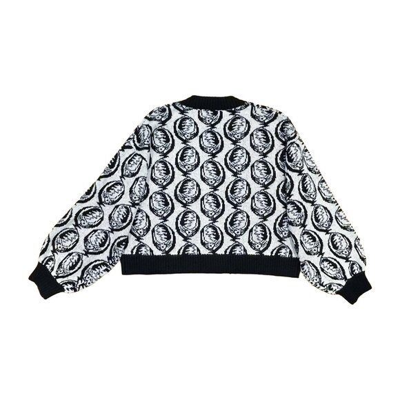 Grateful Dead Steal Your Face Cardigan — Chaser Oversized Black White L NWT - Picture 14 of 15